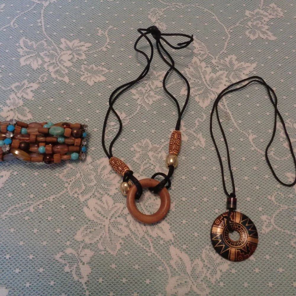 RETRO ETHNIC TRIBAL JEWELRY LOT OF 3